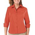 Ladies 3/4 Sleeve Stretch Poplin Blouse